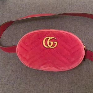 Gucci GG velvet waist purse Fanny  bag